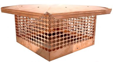 COPPER 8 x 8 SPARK ARRESTOR 5/8" MESH CAP