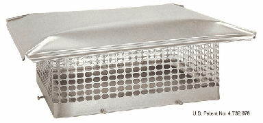 8 x 8 - 5/8" Spark Arrestor Mesh Single Flue Chimney Cap